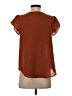 Mine 100% Polyester Orange Short Sleeve Blouse Size S - photo 2