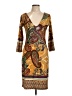 White Mark Paisley Brown Casual Dress Size L - photo 1