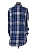Express 100% Rayon Plaid Blue 3/4 Sleeve Button-Down Shirt Size XS - photo 2