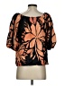 Unbranded Orange Short Sleeve Blouse Size XXS - photo 2