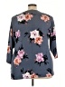 Torrid Floral Gray 3/4 Sleeve T-Shirt Size 3X Plus (3) - photo 2