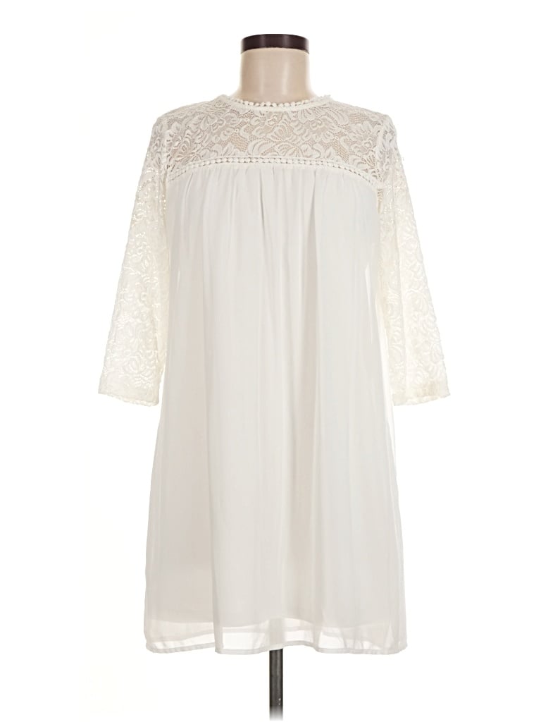 Pre-owned As U Wish Casual Dress In Ivory