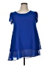 Assorted Brands Blue Short Sleeve Blouse Size XL - photo 1