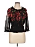Ember 100% Polyester Black 3/4 Sleeve Blouse Size L - photo 1