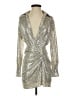 Zara Metallic Silver Cocktail Dress Size XS - photo 1