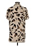 W5 100% Polyester Animal Print Tan Short Sleeve Blouse Size S - photo 2