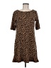 Lands' End Animal Print Brown Casual Dress Size M (petite) - photo 1