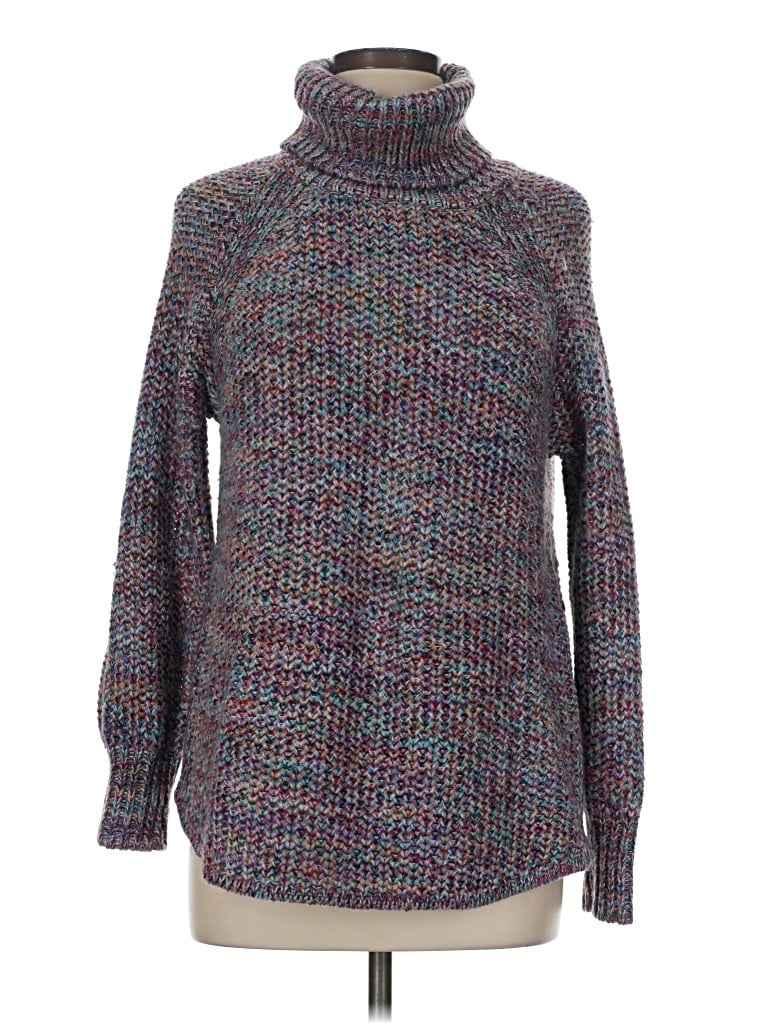 Pre-owned John Paul Richard Turtleneck Sweater In Blue