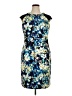 Worthington Print Blue Cocktail Dress Size 16 - photo 1