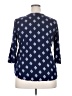 Faded Glory 100% Rayon Blue 3/4 Sleeve Blouse Size XXL - photo 2