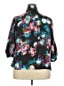 Elementz 100% Polyester Floral Black 3/4 Sleeve Blouse Size 2X - photo 2