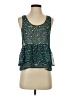 Kirra 100% Polyester Teal Sleeveless Blouse Size S - photo 1