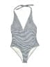 Cupshe Stripes Ivory One Piece Swimsuit Size XL - photo 1