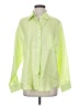 Lucy Paris 100% Cotton Color Block Green Long Sleeve Button-Down Shirt Size S - photo 1