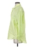 Lucy Paris 100% Cotton Color Block Green Long Sleeve Button-Down Shirt Size S - photo 5