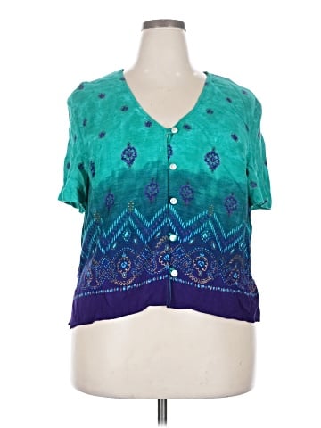 S.L. Fashions Short Sleeve Blouse (view 1)