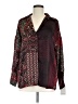 Zara Basic 100% Polyester Paisley Burgundy Long Sleeve Blouse Size M - photo 1
