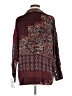Zara Basic 100% Polyester Paisley Burgundy Long Sleeve Blouse Size M - photo 2