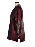 Zara Basic 100% Polyester Paisley Burgundy Long Sleeve Blouse Size M - photo 5