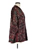 Zara Basic 100% Polyester Paisley Burgundy Long Sleeve Blouse Size M - photo 4