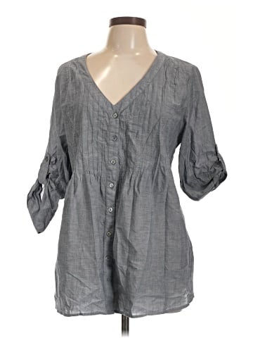 J.Jill 3/4 Sleeve Button-Down Shirt (view 1)