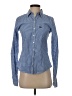 Gilly Hicks 100% Cotton Blue Long Sleeve Button-Down Shirt Size S - photo 1