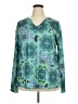 Unbranded Teal Long Sleeve Blouse Size 2X - photo 1