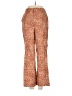 Free People 100% Linen Animal Print Orange Linen Pants Size 0 - photo 1