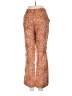 Free People 100% Linen Animal Print Orange Linen Pants Size 0 - photo 2