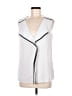 Calvin Klein 100% Polyester Silver Sleeveless Blouse Size M - photo 1