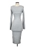 Leith Solid Gray Casual Dress Size XS - photo 2