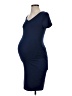 Full Moon Maternity Blue Short Sleeve T-Shirt Size S - photo 1