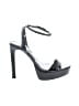 Aldo 100% Leather Black Sandals Size 10 - photo 1
