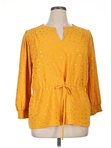 Como Black 3/4 Sleeve Blouse (view 1)
