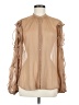 Express 100% Polyester Tan Long Sleeve Blouse Size M - photo 1