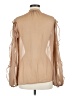 Express 100% Polyester Tan Long Sleeve Blouse Size M - photo 2