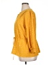 Como Black 100% Polyester Yellow 3/4 Sleeve Blouse Size XL - photo 5