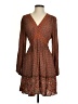 Faherty Paisley Brown Casual Dress Size XS - photo 1
