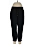 Ann Taylor 100% Polyester Solid Black Track Pants Size Lg Petite - photo 1