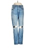 GRLFRND Hearts Blue Jeans Size 26 waist - photo 1
