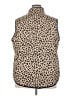 Croft & Barrow 100% Polyester Animal Print Gold Vest Size 2X - photo 2