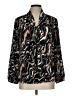 The Limited Animal Print Black Long Sleeve Blouse Size L (petite) - photo 1
