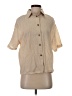 Next Tan Short Sleeve Blouse Size 2 - photo 1