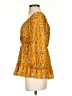 Ember 100% Polyester Yellow 3/4 Sleeve Blouse Size S - photo 5