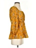 Ember 100% Polyester Yellow 3/4 Sleeve Blouse Size S - photo 4