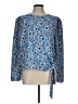 Ann Taylor 100% Polyester Blue Long Sleeve Blouse Size L - photo 1