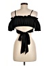 Romwe 100% Polyester Black Short Sleeve Top Size 6 - photo 2