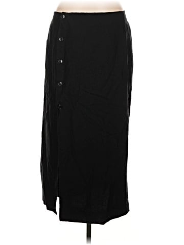Madewell Linen-Cotton Blend Wrap Midi Skirt (view 1)