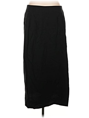 Madewell Linen-Cotton Blend Wrap Midi Skirt (view 2)