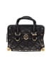 Metrocity Chevron-herringbone Floral Snake Print Black Satchel One size - photo 1